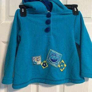 90s vintage Sesame Street Blue Sweatshirt with Cozy Fleece